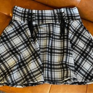 Midnight Hour Plaid Skater Skirt in size L